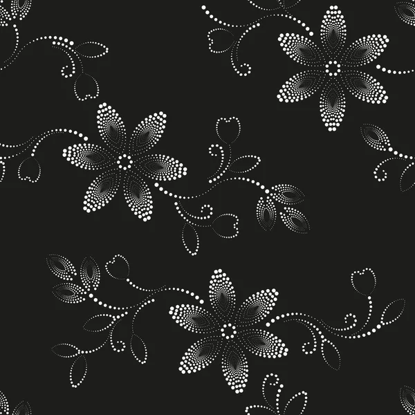 Fondo de patrón sin costura flor abstracta — Vector de stock