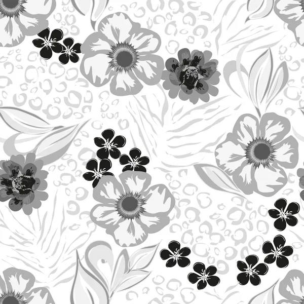 Fondo de patrón sin costura flor abstracta — Vector de stock