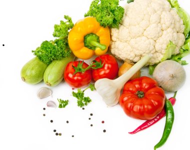 Vegetables on a white background clipart