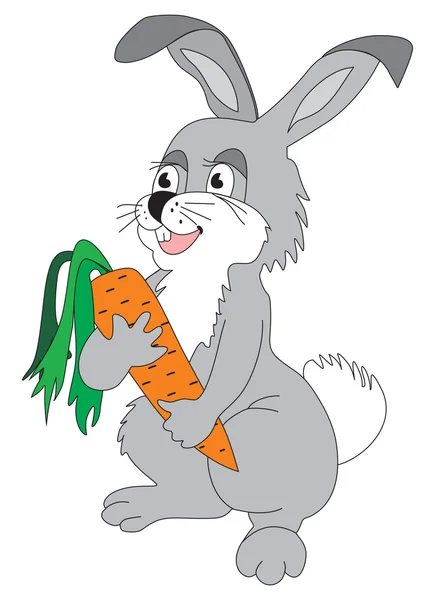 Hare with a carrot — Stock Photo, Image