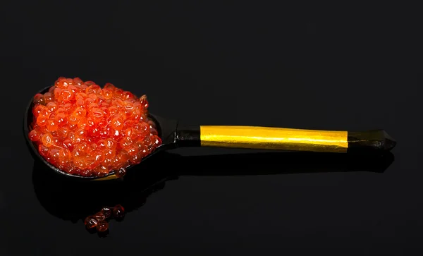 Vermelho exclusivo caviar macro foto — Fotografia de Stock
