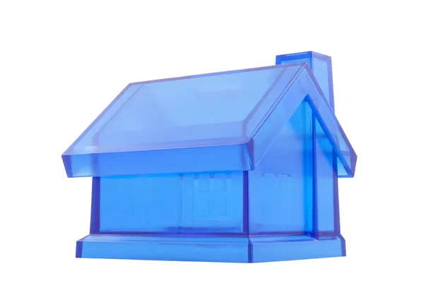 Crystal blue house isolated on white with clipping path — Stock Photo, Image