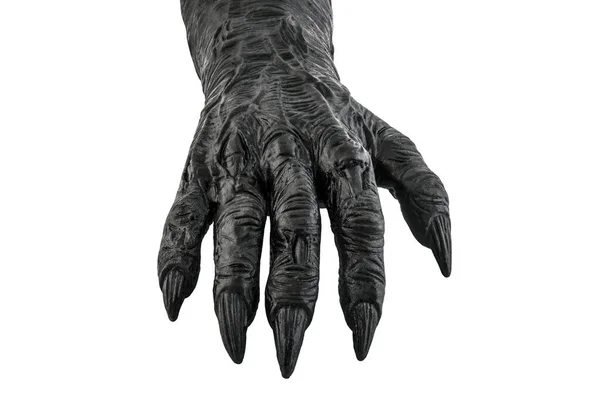 Creepy Monster Hand Isolated White Background Clipping Path — Stock Photo, Image