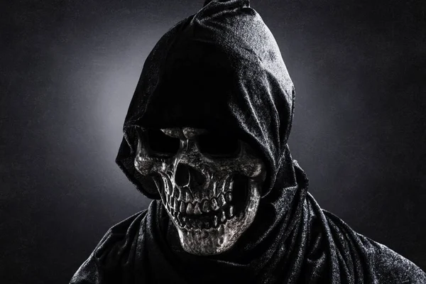 Grim Reaper Dans Noir — Photo