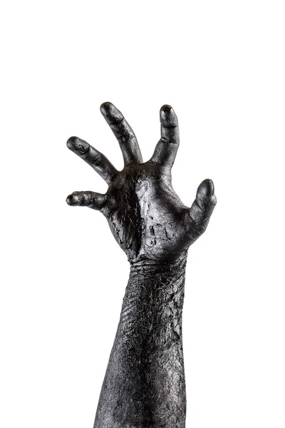 Griezelige Zombie Hand Geïsoleerd Witte Achtergrond Met Clipping Pad — Stockfoto