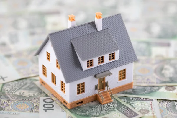 House Model Polish Money — Stock Photo, Image