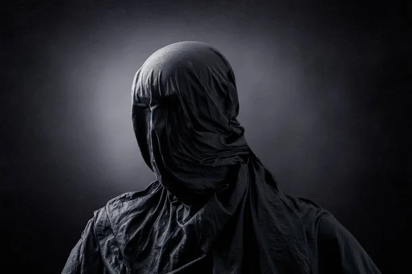 Creepy Figure Dark Misty Background — Stock Photo, Image