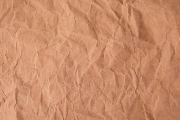 Crumpled Recycled Brown Paper Texture Background — Stock Photo, Image