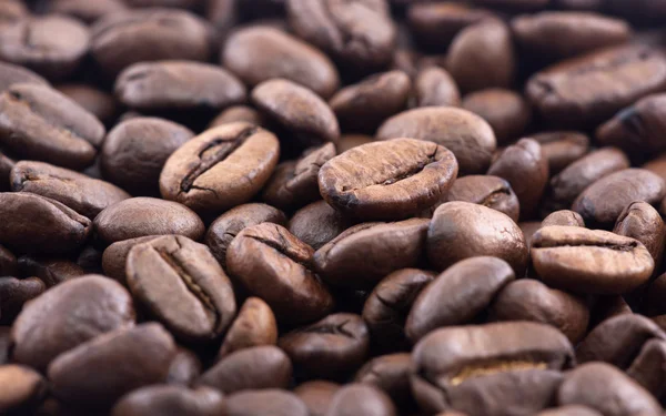 コーヒー豆の密接な背景 — ストック写真