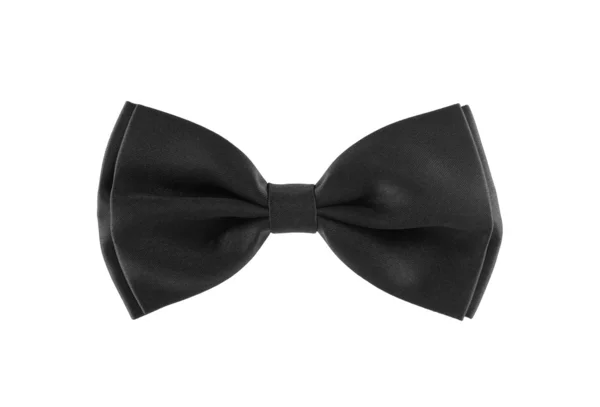 Black bow tie isolated on white background with clipping path — Stock Photo, Image