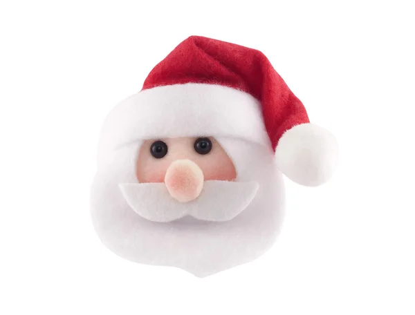 Santa Claus głowa izolowane na białym tle — Zdjęcie stockowe