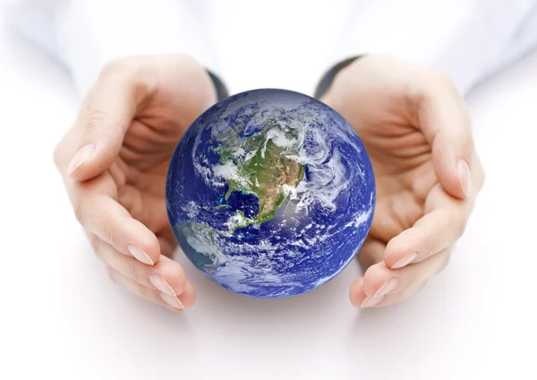 Earth in hands — Stock Photo, Image