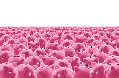 pembe piggy bankalar büyük bir grup