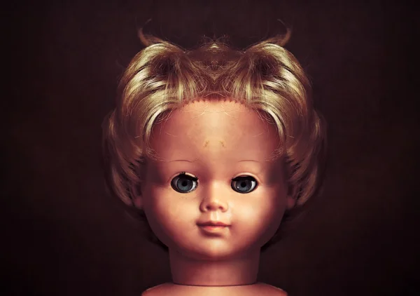 Creepy doll face — Stock Photo, Image