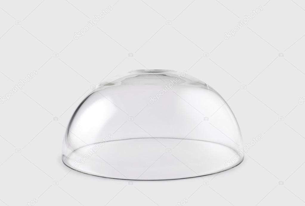 Empty transparent glass dome