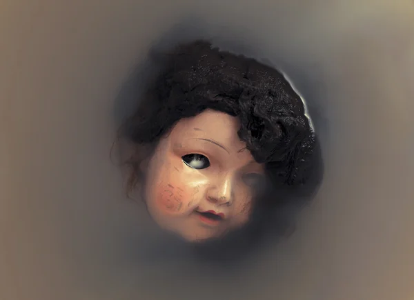 Creepy doll face — Stock Photo, Image