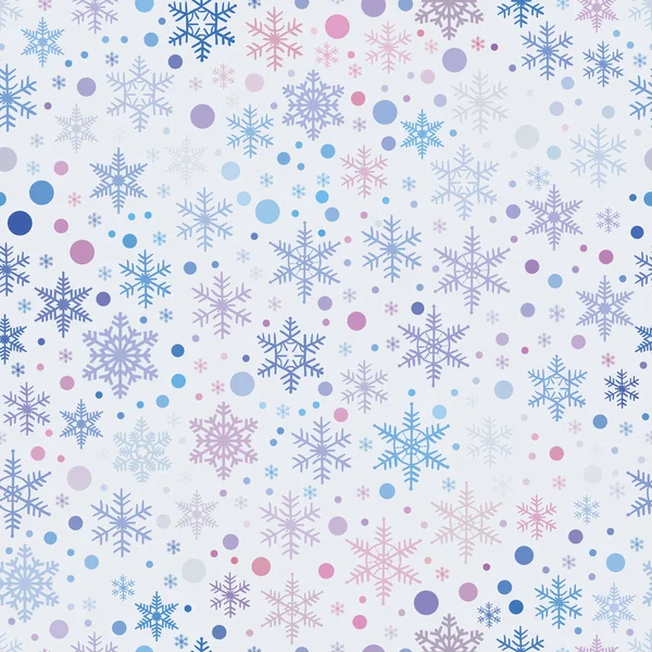 Vector seamless pattern with snowflakes — Stock Vector