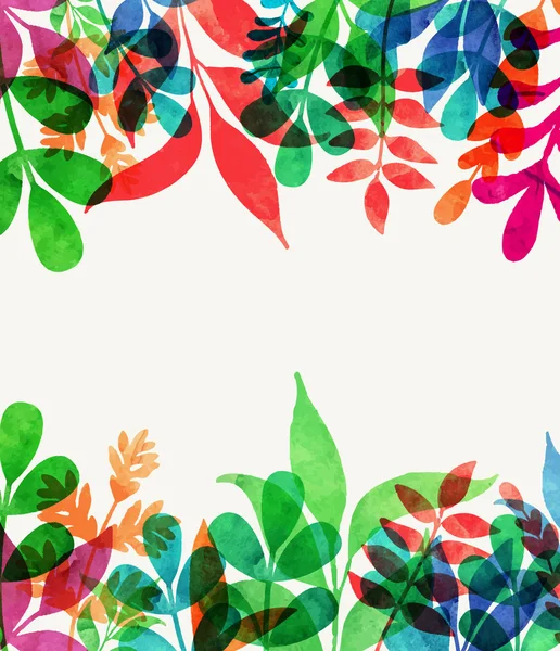Fond vectoriel avec feuilles d'aquarelle — Image vectorielle