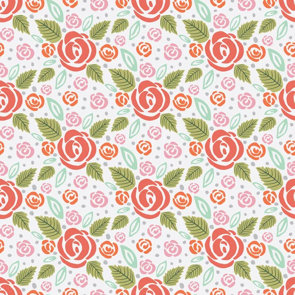 Seamless floral vector pattern — Stock Vector