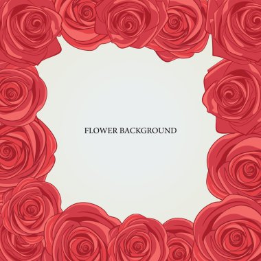 vektör arka plan kırmızı gül ile