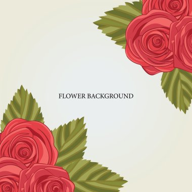 vektör arka plan kırmızı gül ile