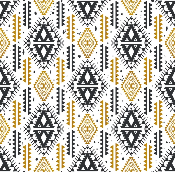 Tribal Gold seamless pattern. - Stok Vektor