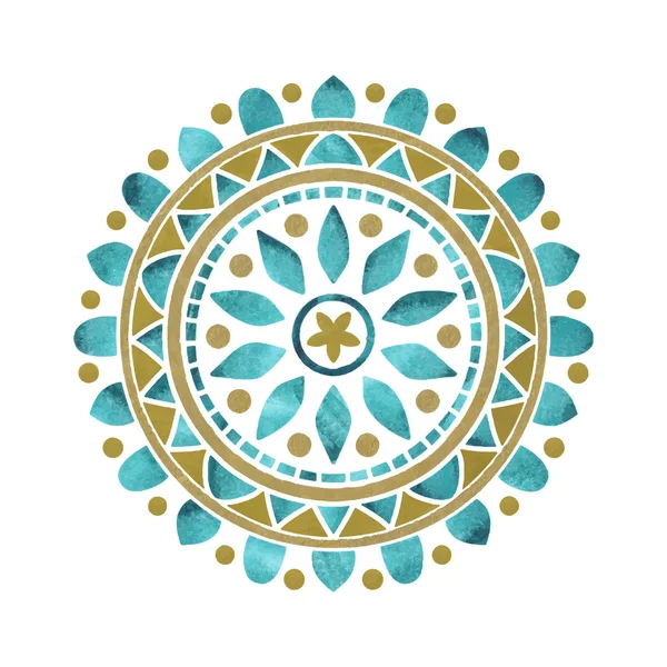 Mandala vectoriel aquarelle . — Image vectorielle