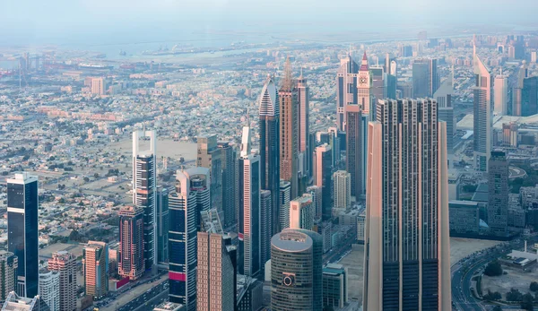 Дубай downtown на заході сонця — стокове фото