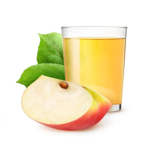 Isoliertes Glas Apfelsaft — Stockfoto