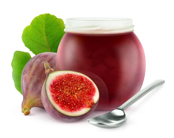 Marmellata di fichi isolata — Foto Stock