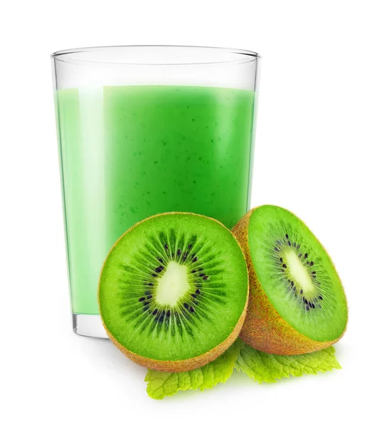 Geïsoleerde kiwi fruit smoothie — Stockfoto