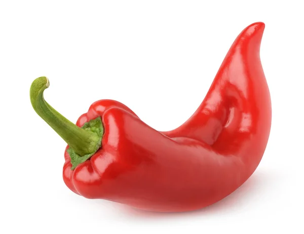 Isolerad röd paprika — Stockfoto