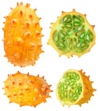 İzole boynuzlu kavun