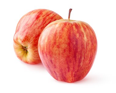 iki kırmızı elma izole