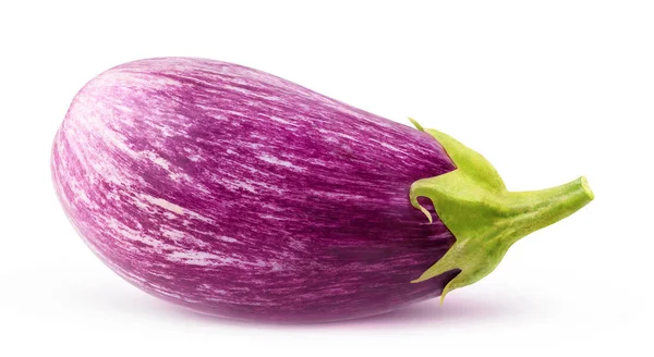 Isolerade Äggplantor Lila Aubergine Isolerad Vit Bakgrund — Stockfoto