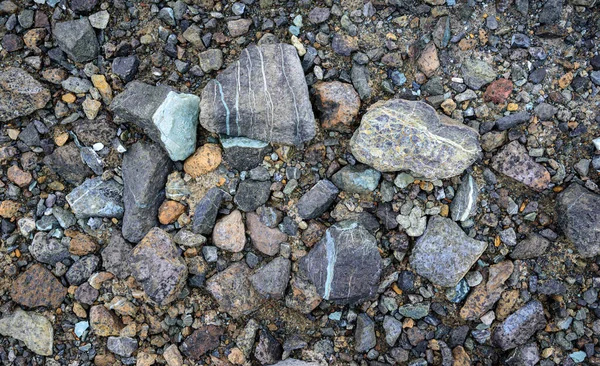 Des Résidus Miniers Amiante Rochers Multicolores Près Mine Amiante Abandonnée — Photo