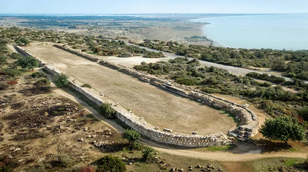 Ruinas Del Antiguo Estadio Siglo Kourion Cerca Limassol Chipre Uno — Foto de Stock