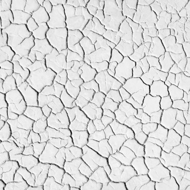 Kurumuş çatlak zemin, siyah beyaz desen kare kaplama
