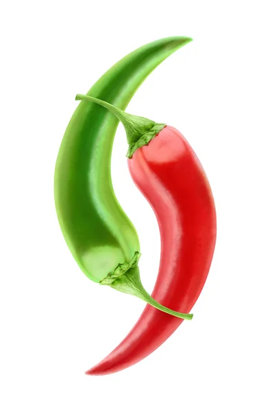 Rote und grüne Paprika — Stockfoto