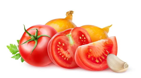 西红柿和洋葱 — 图库照片
