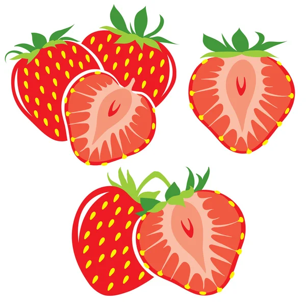 Strawberries — Stock Vector