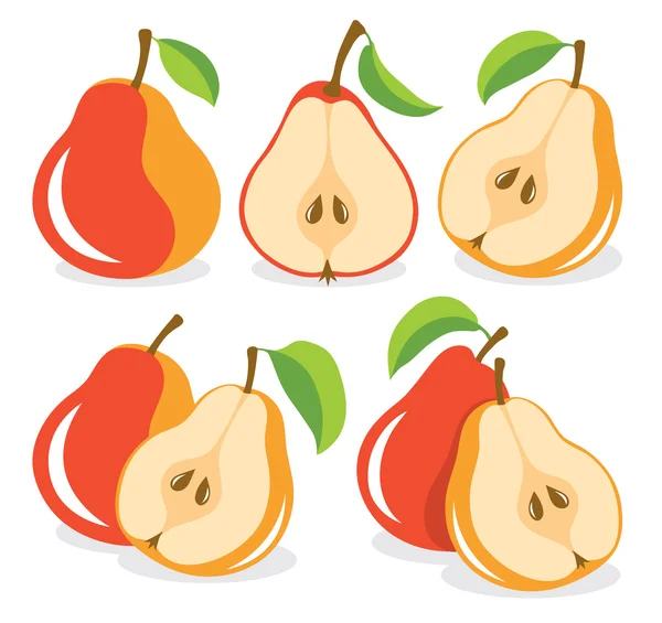 Red pears — Stock Vector