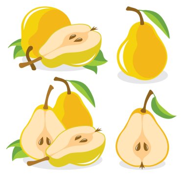 Yellow pears clipart