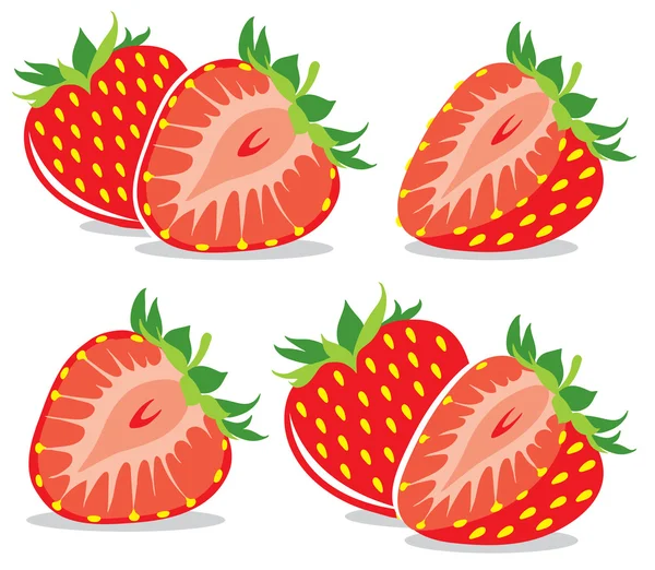 Strawberries — Stock Vector