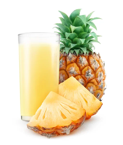 Glass of pineapple juice — Stock Photo, Image