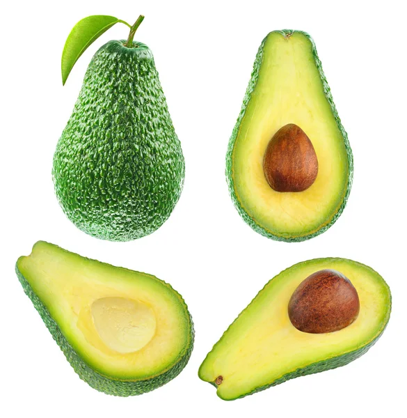 Geïsoleerde avocado collectie — Stockfoto