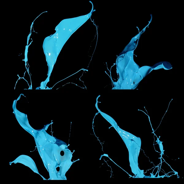 Salpicadura pintura azul —  Fotos de Stock