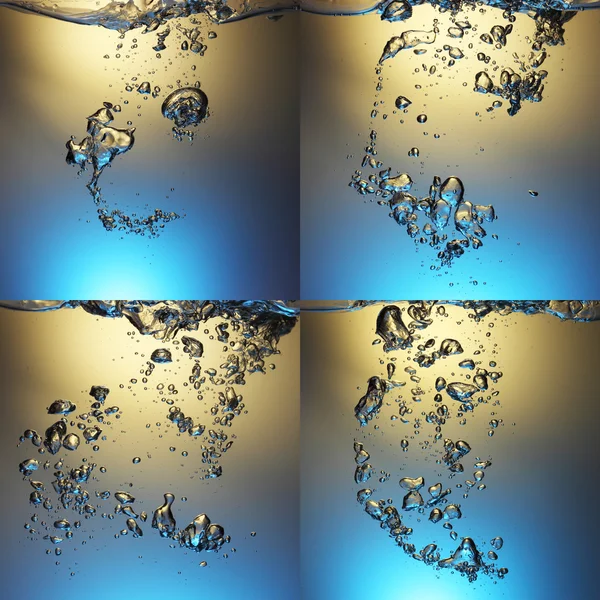 Вода с пузырьками воздуха — стоковое фото
