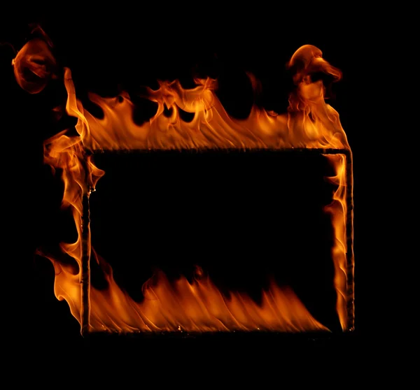 Палаючий вогонь кадру — стокове фото