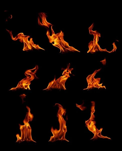 Fire flames collection — Stock Photo, Image